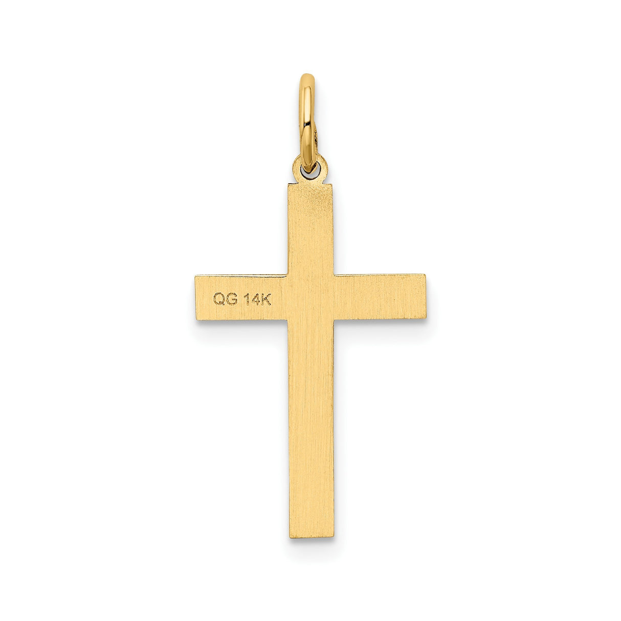 14k Yellow Gold Cross Pendant with Ichthys Fish and Celtic Woven Pattern