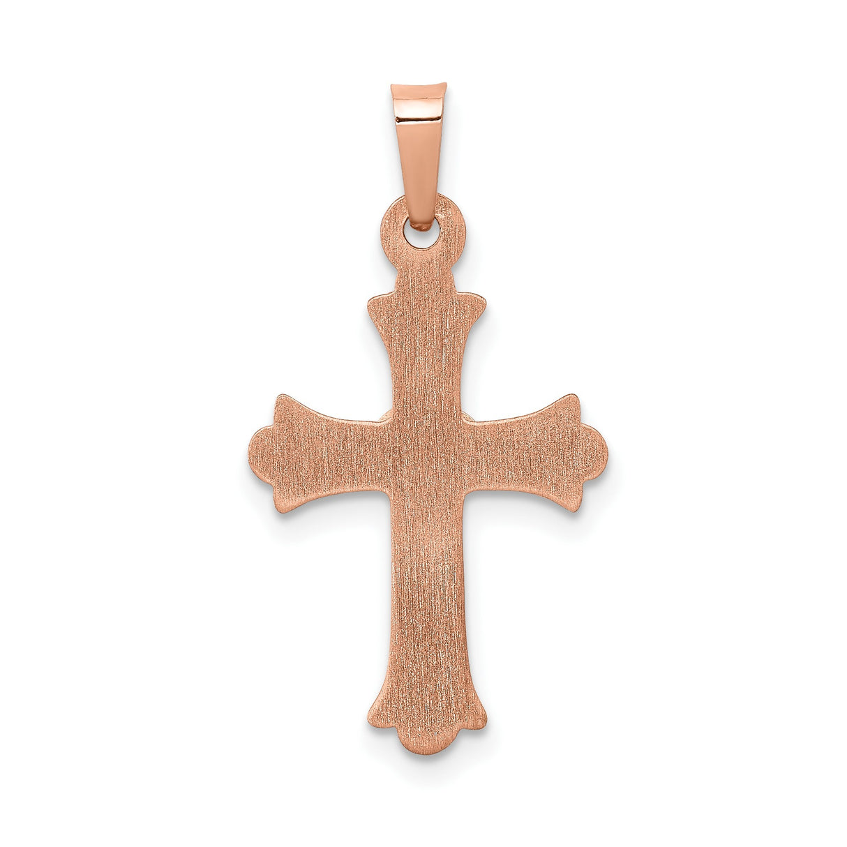 14k Two Tone Gold Cross Pendant with Diamond Accents and Heart Center, Christian Design