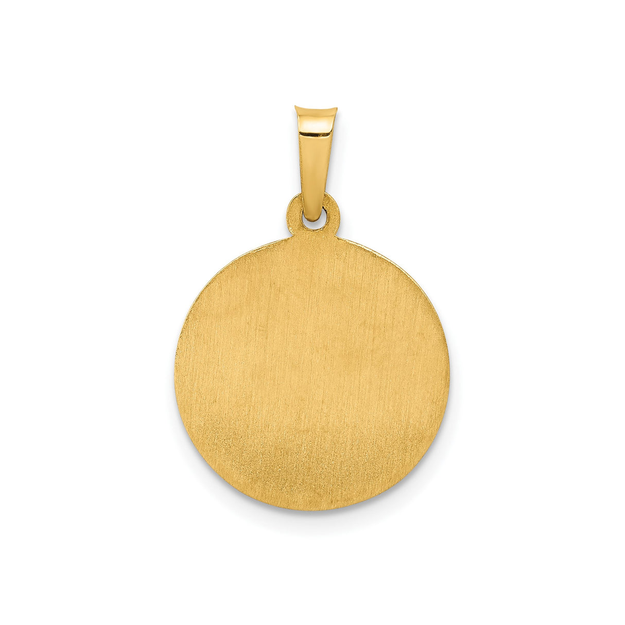 14k Yellow Gold Sacred Heart of Jesus Pendant Medal with Mercy Inscription