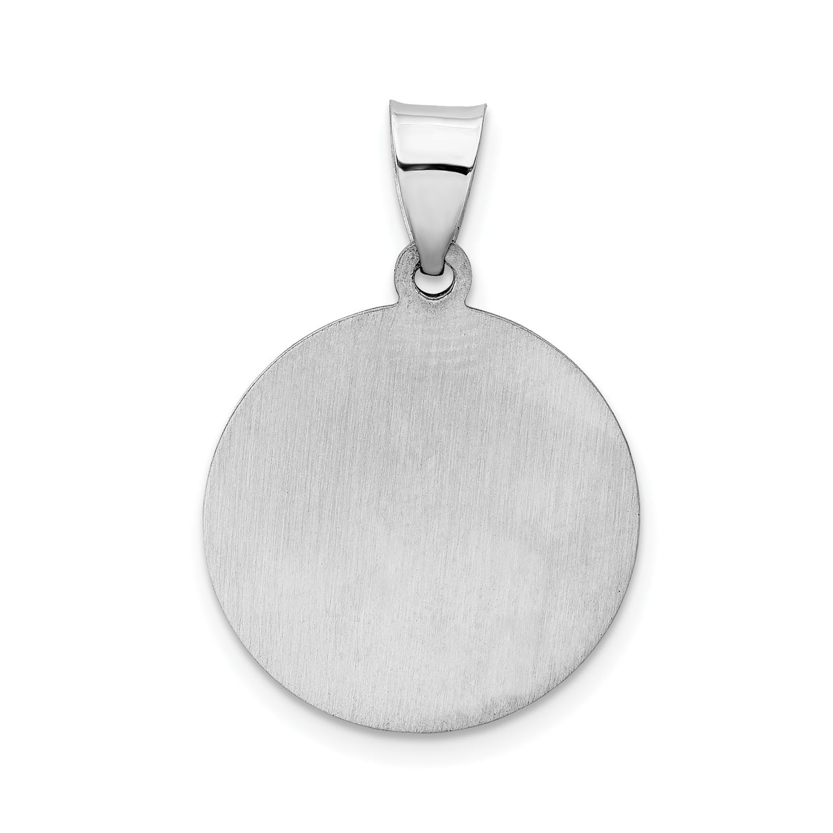 14k White Gold Our Lady of Guadalupe Virgin Mary Pendant Religious Medal for Women