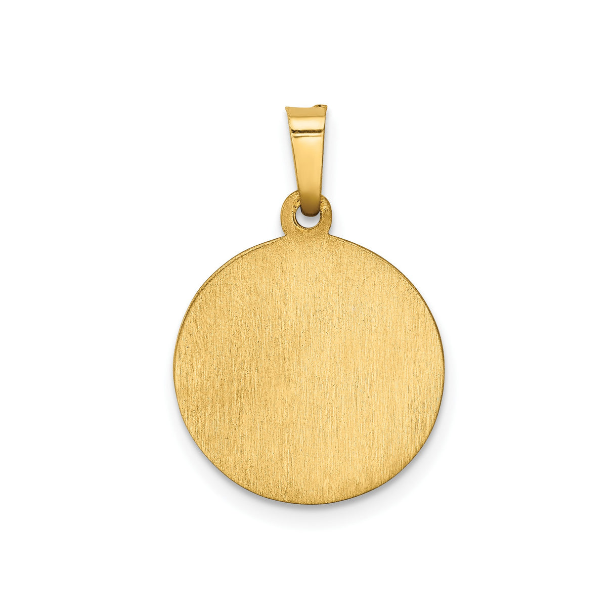 14k Yellow Gold Our Lady of Fatima Pendant Medal, Catholic Religious Jewelry for Women