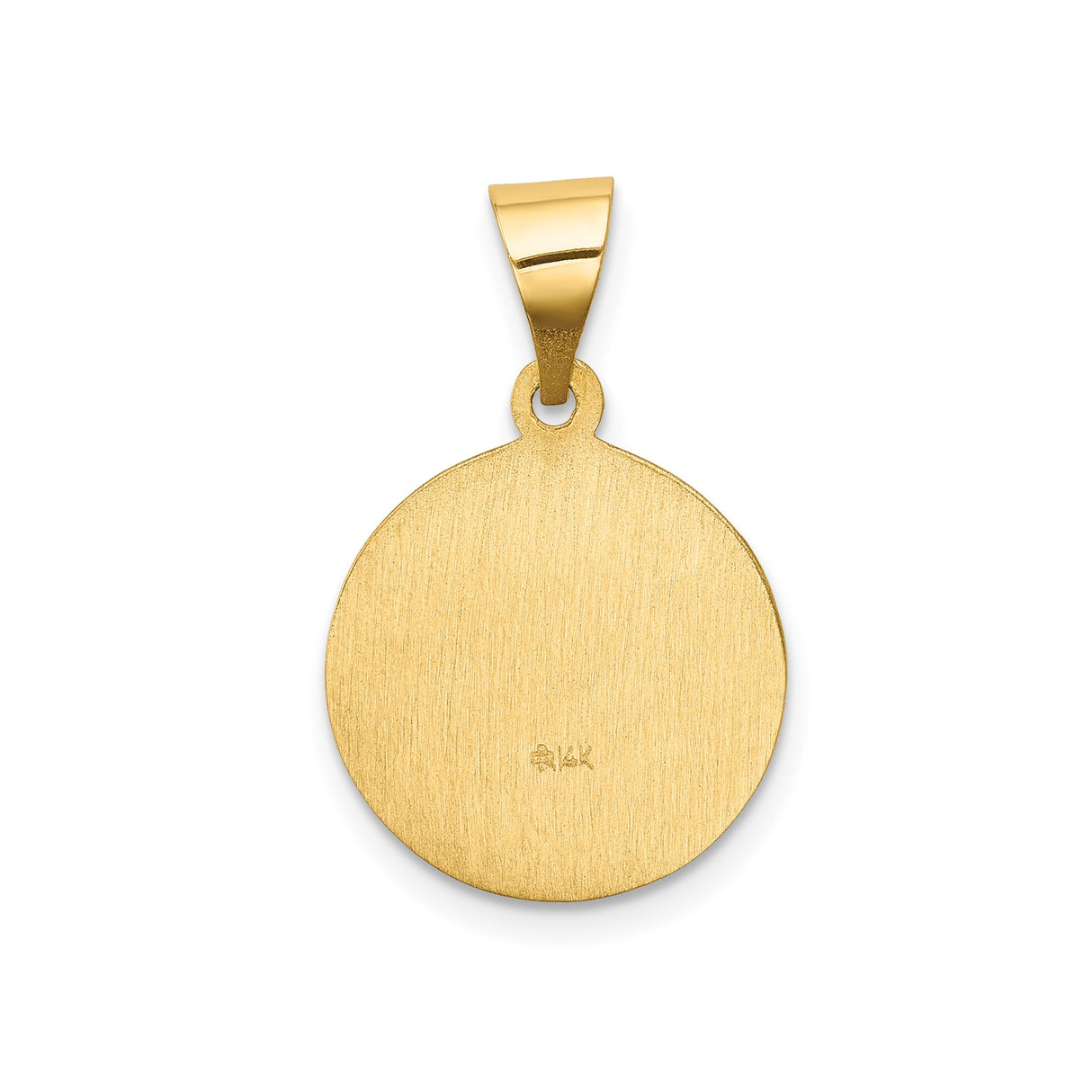 14k Yellow Gold Our Lady of Sorrows Medal Pendant, Catholic Religious Jewelry for Women