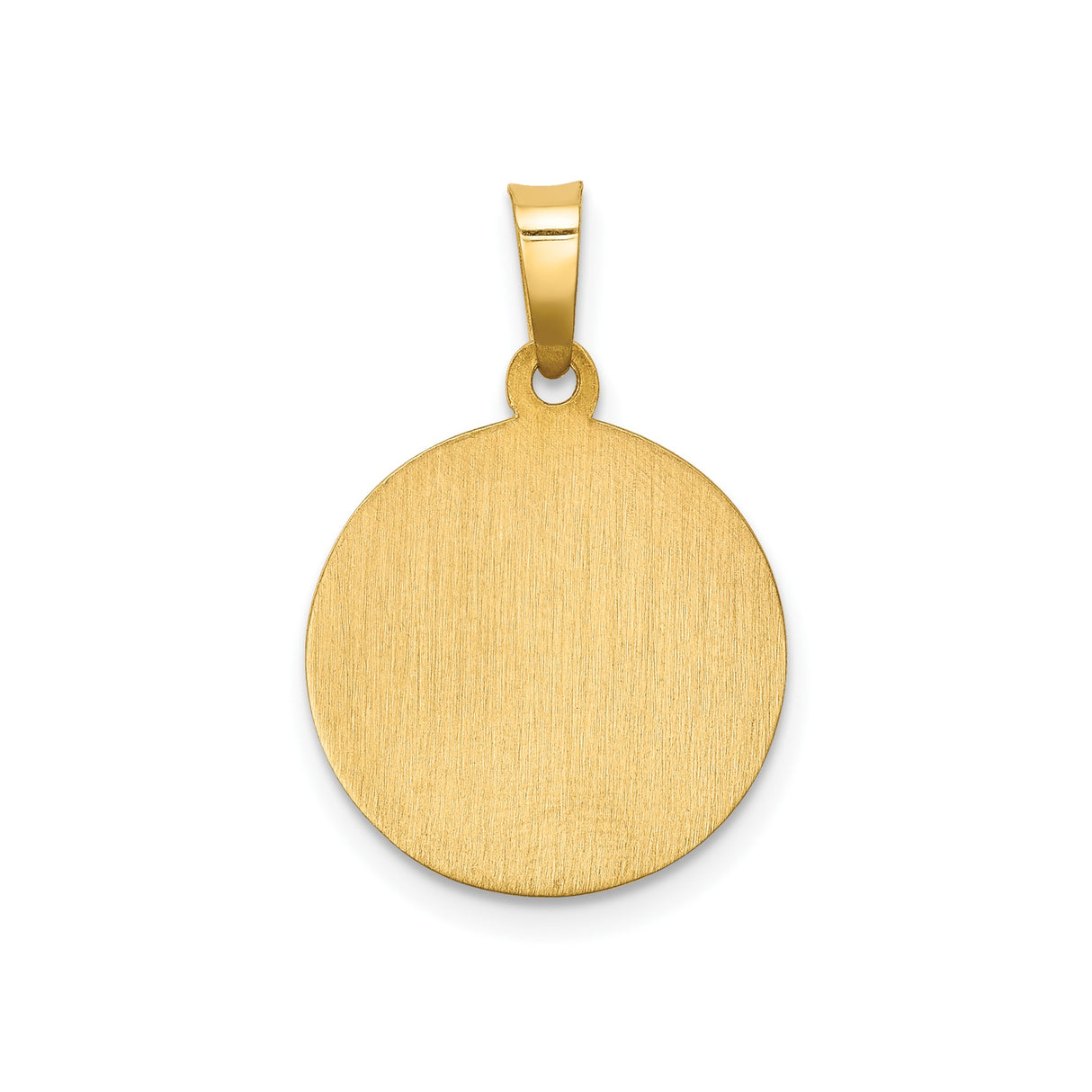 14k Yellow Gold Caridad del Cobre Virgin Mary Pendant, Religious Medallion for Catholic Men and Women