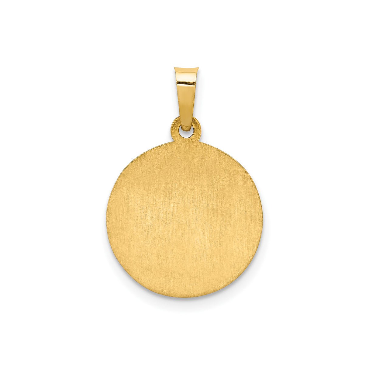 14k Yellow Gold Guardian Angel Medal Pendant with Protection Message, Christian Jewelry