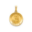 14k Yellow Gold Guardian Angel Medal Pendant with Protection Message, Christian Jewelry
