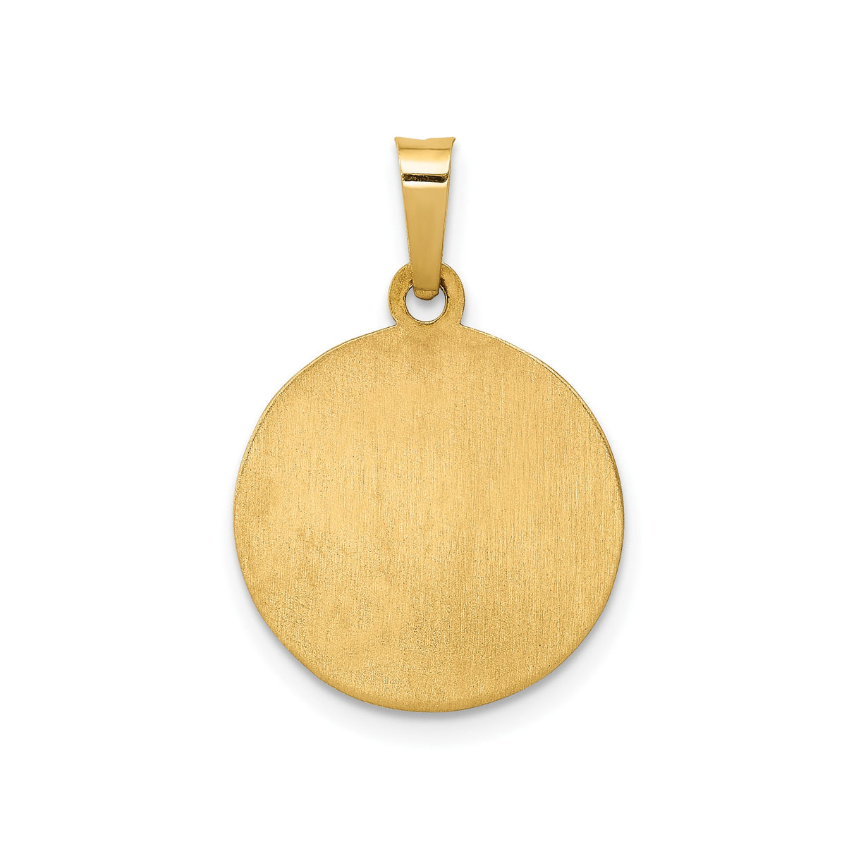 14k Yellow Gold Saint Anthony Pendant with Pray For Us Text, Catholic Medal Charm