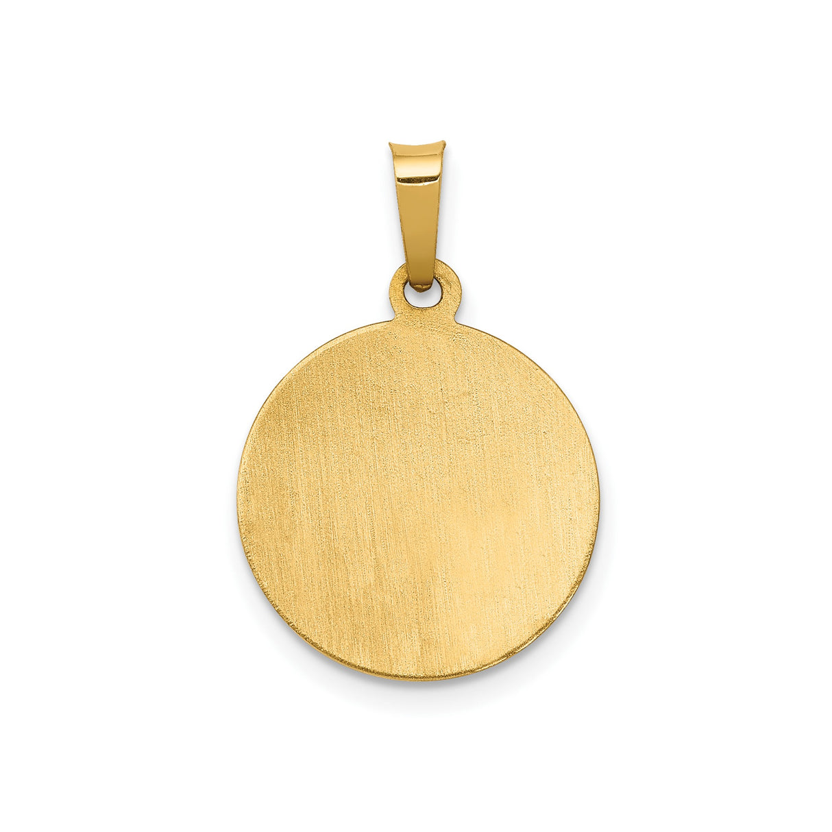 14k Yellow Gold Saint Barbara Pendant Medal, Catholic Religious Jewelry for Women