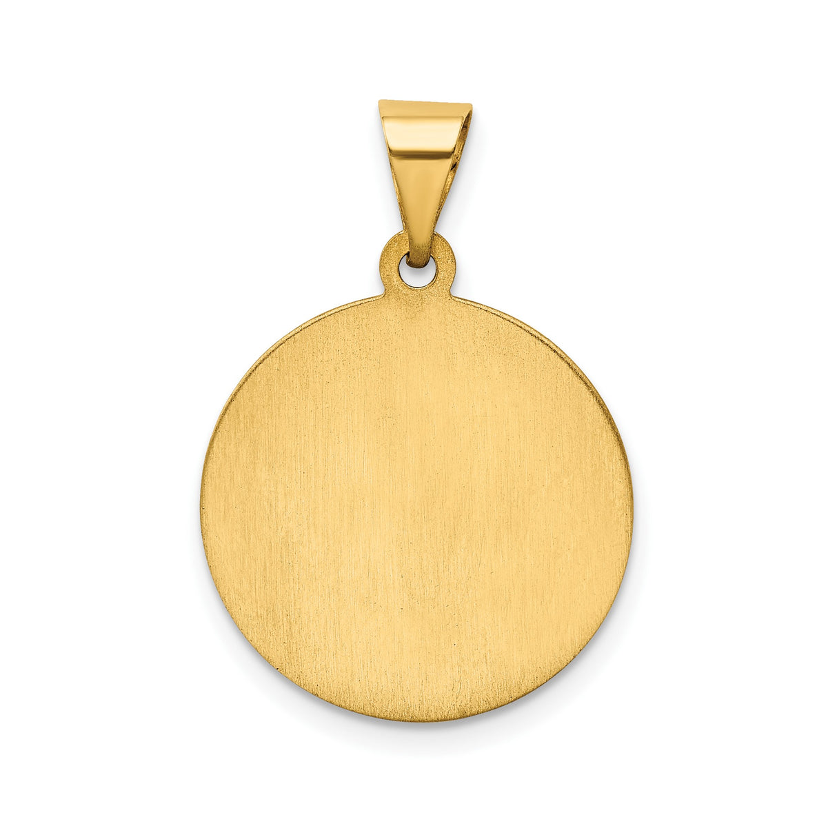 14k Yellow Gold Saint Christopher Pendant, Religious Medallion for Travel Protection