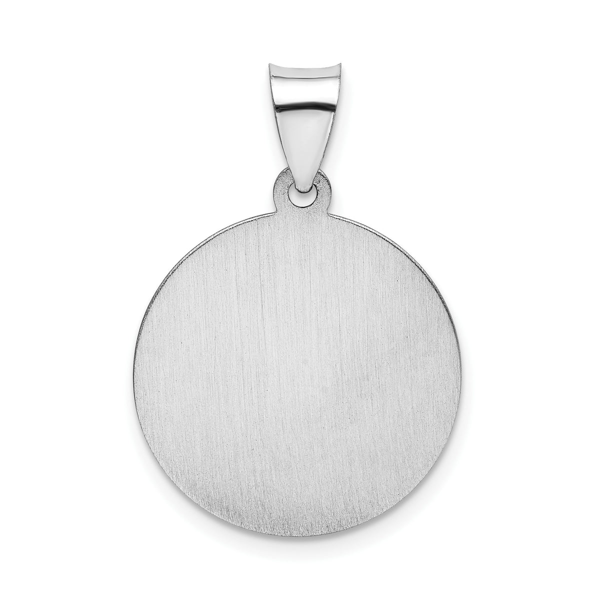 14k White Gold Saint Christopher Pendant, Travel Protection Spiritual Medal Charm for Men