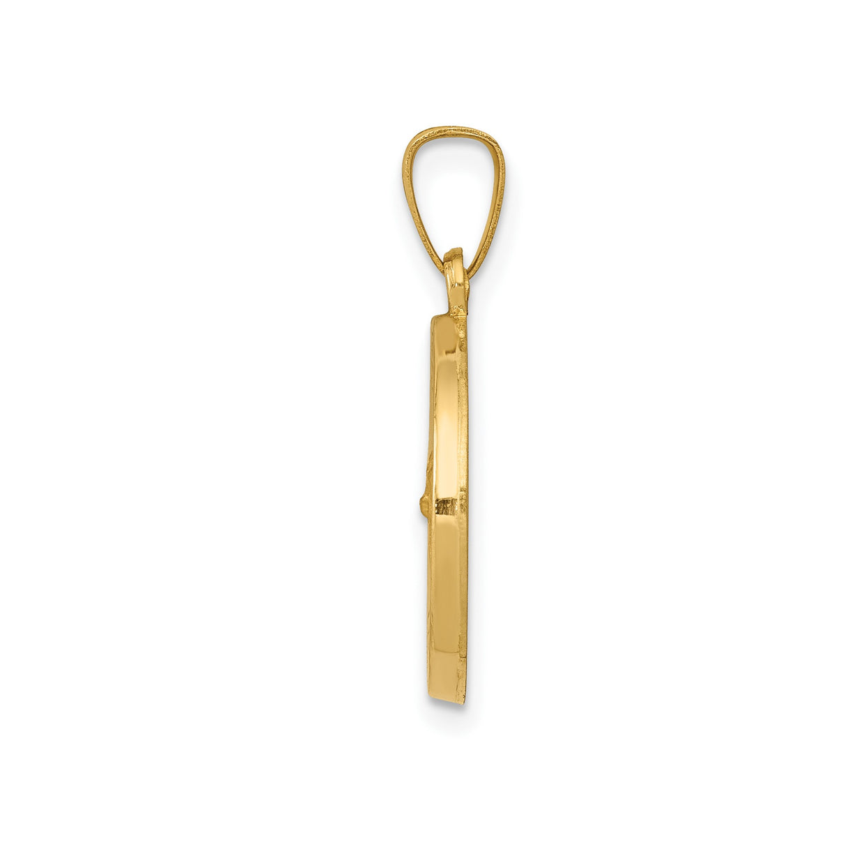 14k Yellow Gold Saint Gerard Medal Pendant with Radiant Background and Inscription