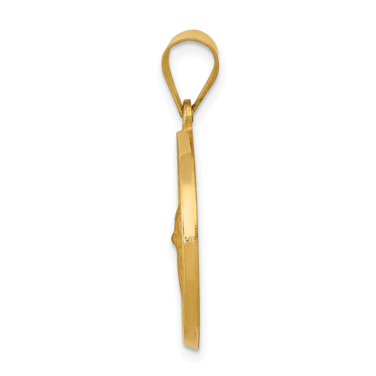 14k Yellow Gold Saint Gerard Medal Pendant, Religious Charm with Pray for Us Inscription