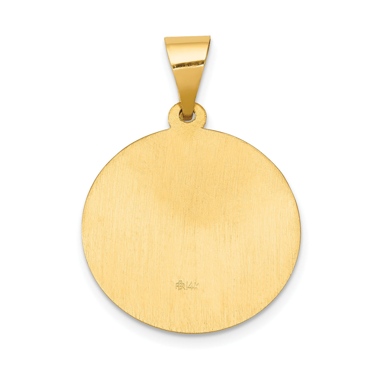 14k Yellow Gold Saint Gerard Medal Pendant, Religious Charm with Pray for Us Inscription