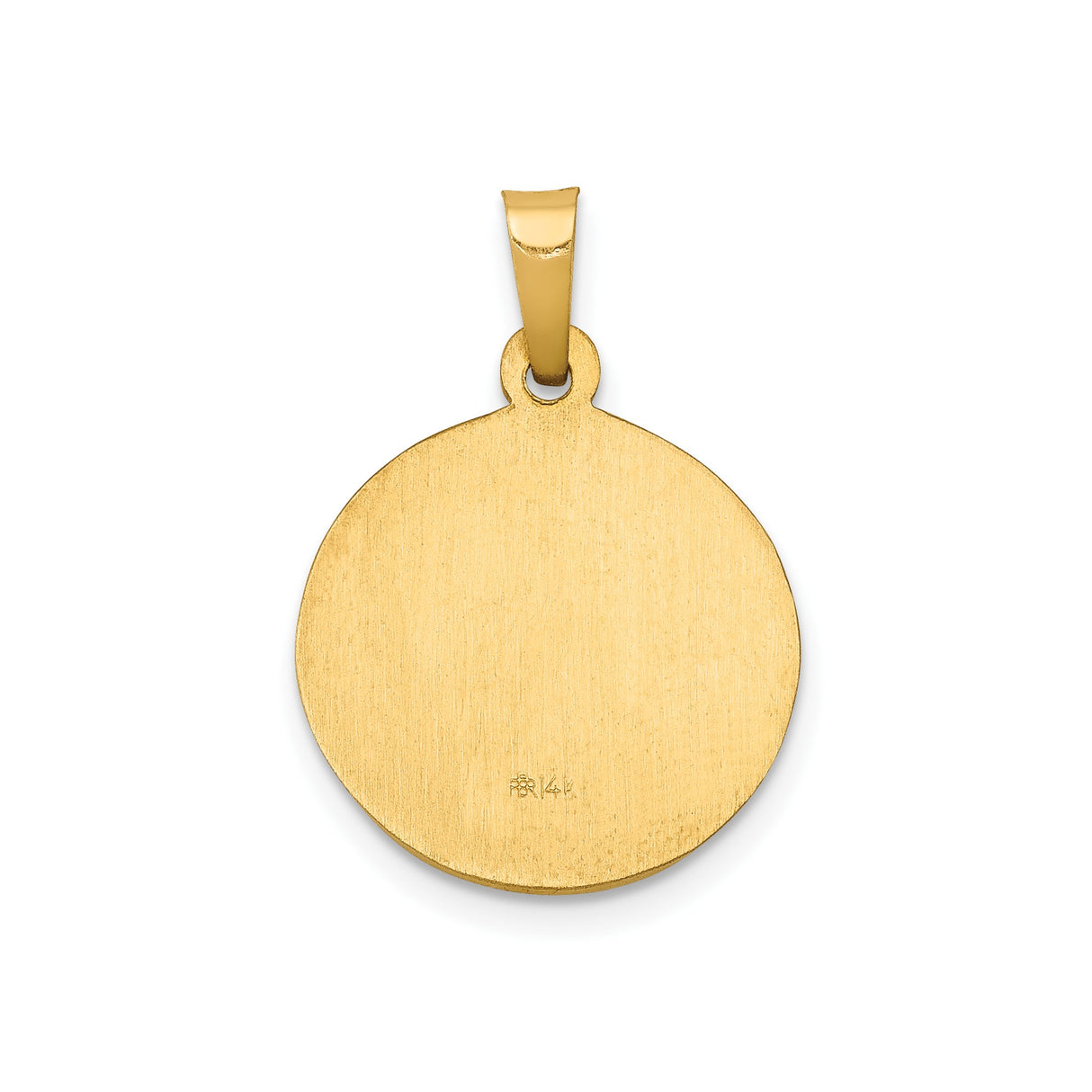 14k Yellow Gold Saint John Baptist Pendant Medal, Catholic Religious Charm for Men and Women