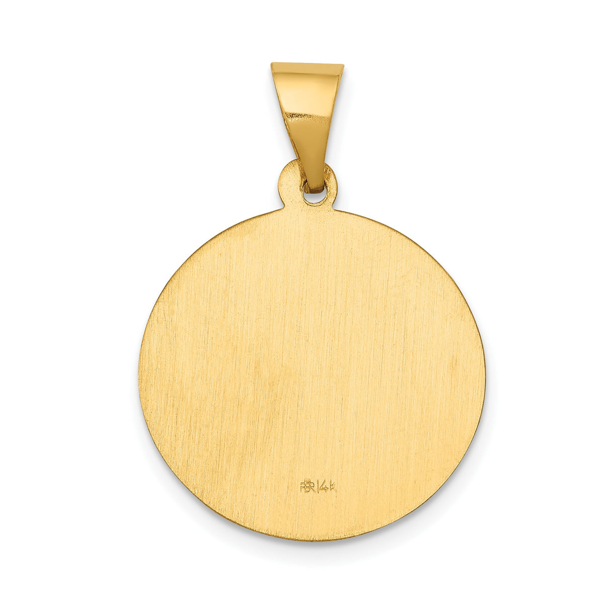 14k Yellow Gold Saint John Baptist Pendant, Catholic Religious Medal for Men or Women