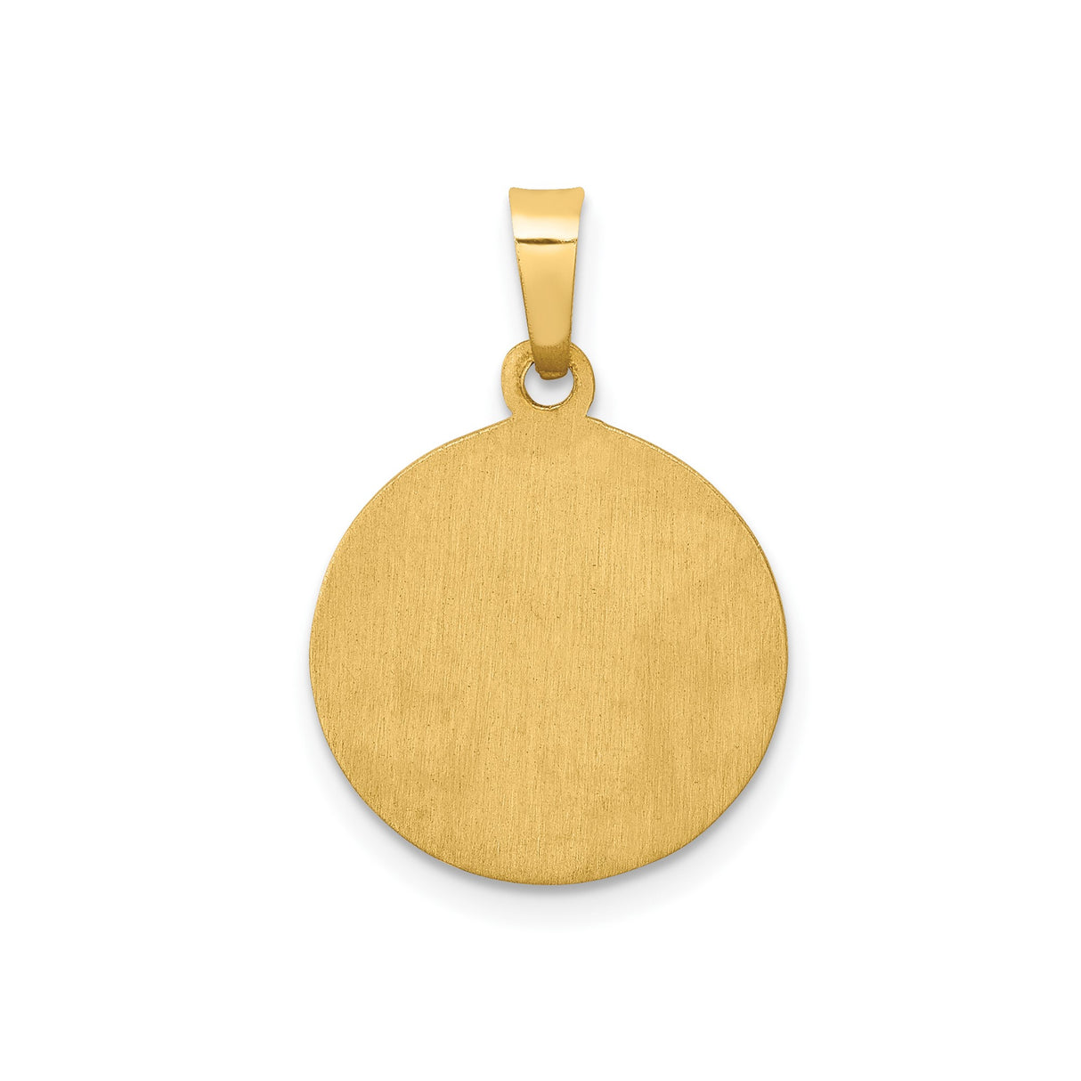 14k Yellow Gold Saint Lucy Pendant Medal with Palm Branch and Plate Charm