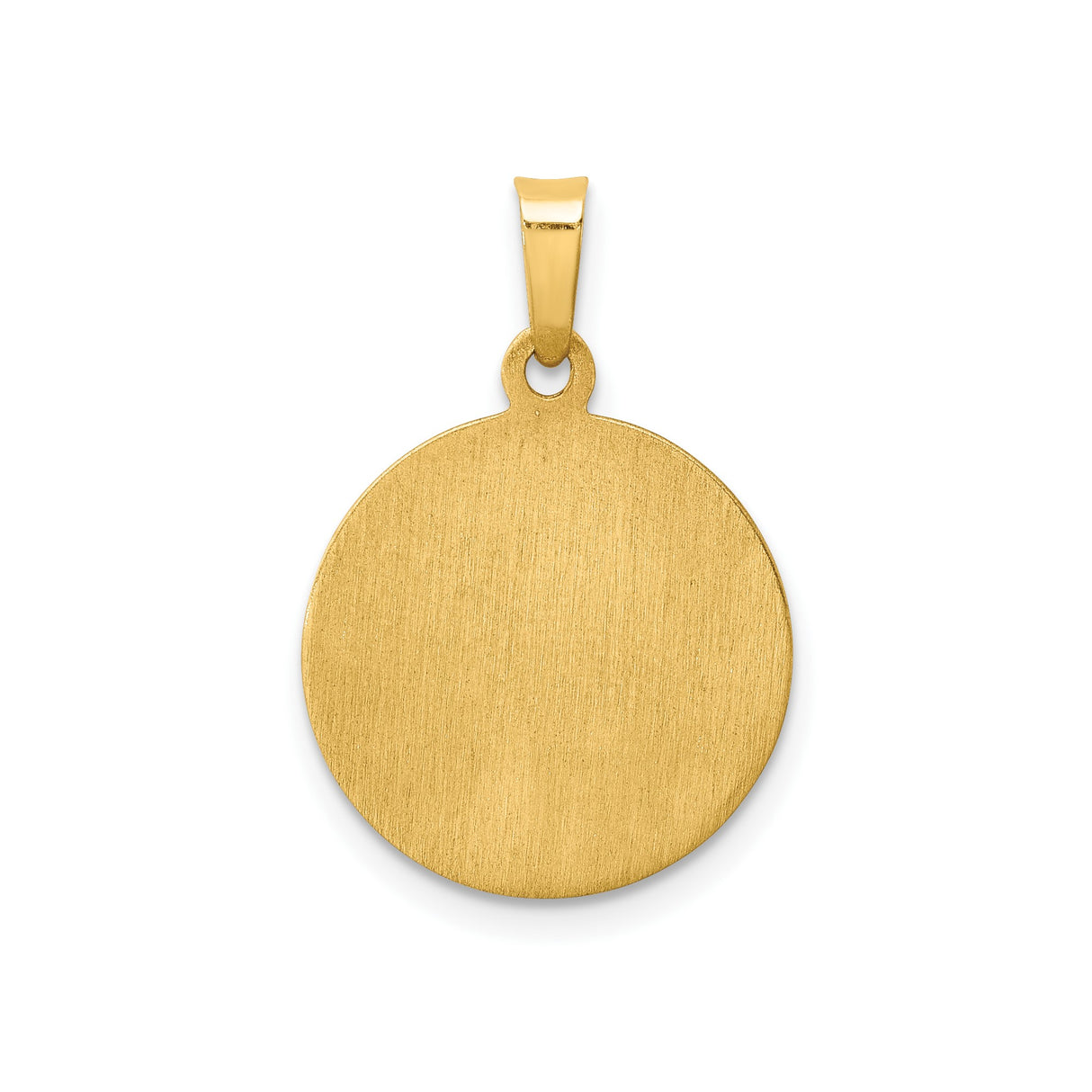 14k Yellow Gold Saint Mark Pendant with Pray for Us Inscription, Catholic Religious Medal