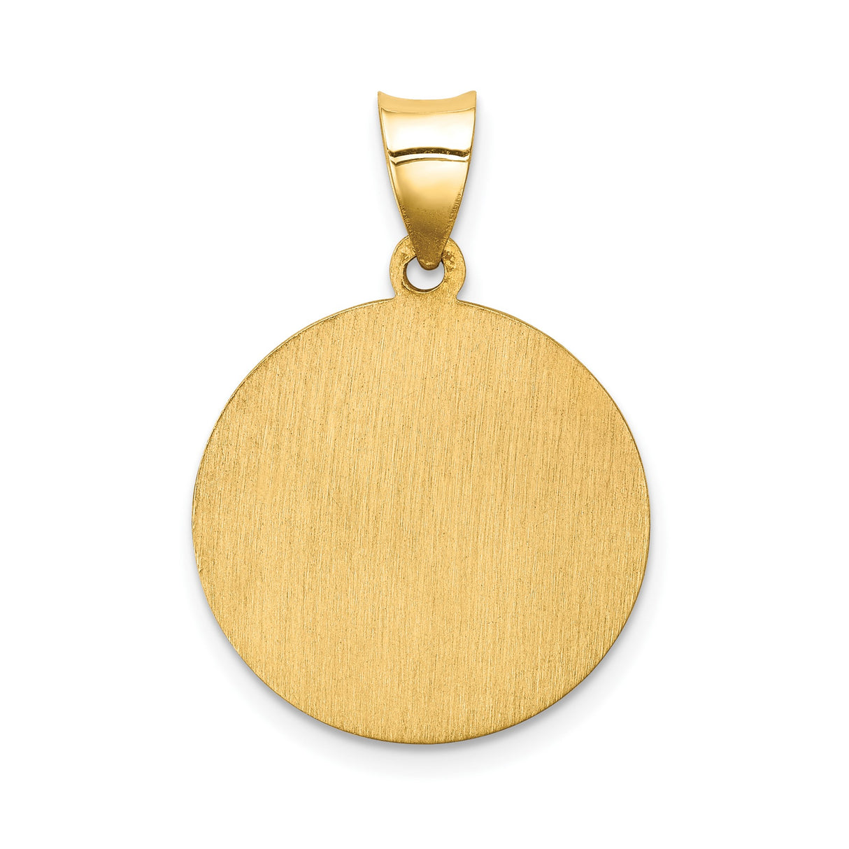 14k Yellow Gold Mother Teresa Pendant with Pray for Us Catholic Medal Design for Women