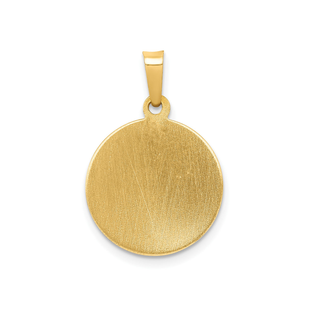 14k Yellow Gold Saint Patrick Medal Pendant with Pray for Us Inscription, Religious Jewelry