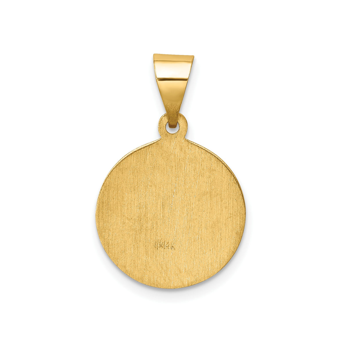 14k Yellow Gold Saint Paul Pendant with Halo Engraving, Catholic Religious Medal