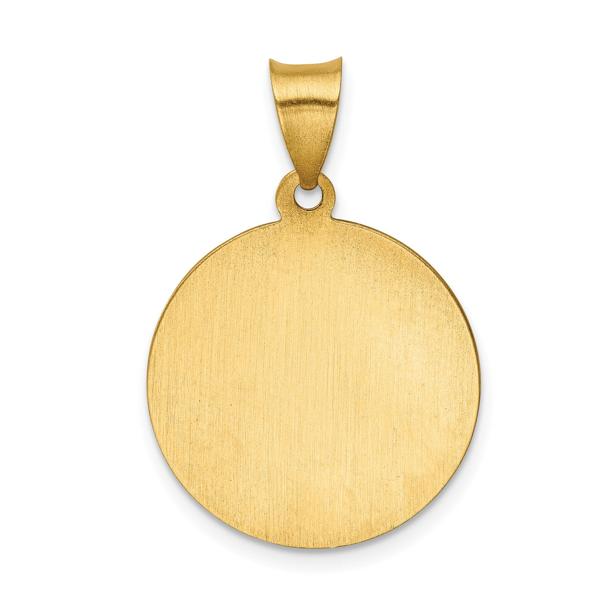 14k Yellow Gold Saint Peregrine Medal Pendant, Catholic Healing Jewelry with Pray for Us Text