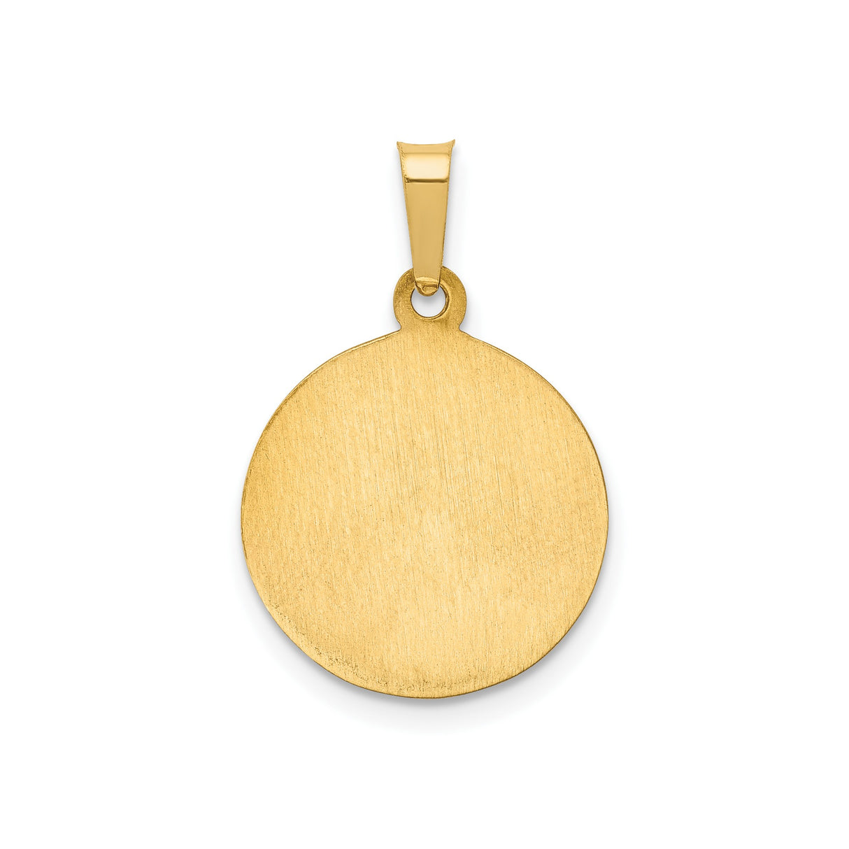 14k Yellow Gold Saint Peregrine Pendant with Pray for Us Medal, Catholic Healing Jewelry