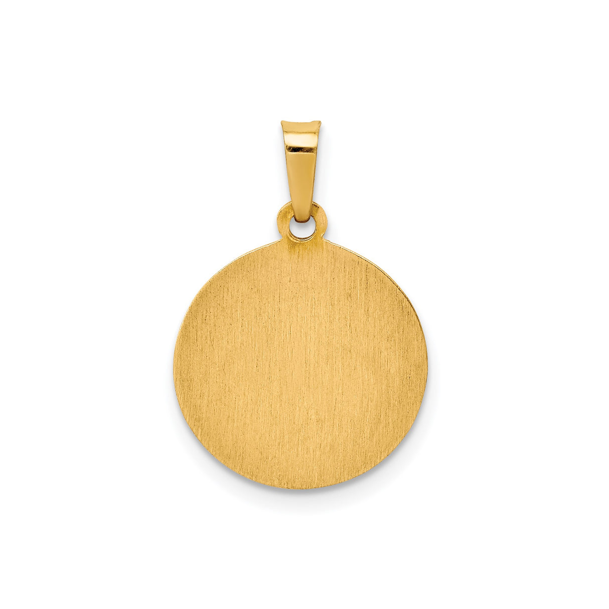 14k Yellow Gold Saint Raphael Pendant Medal with Pray For Us Inscription, Archangel Religious Jewelry