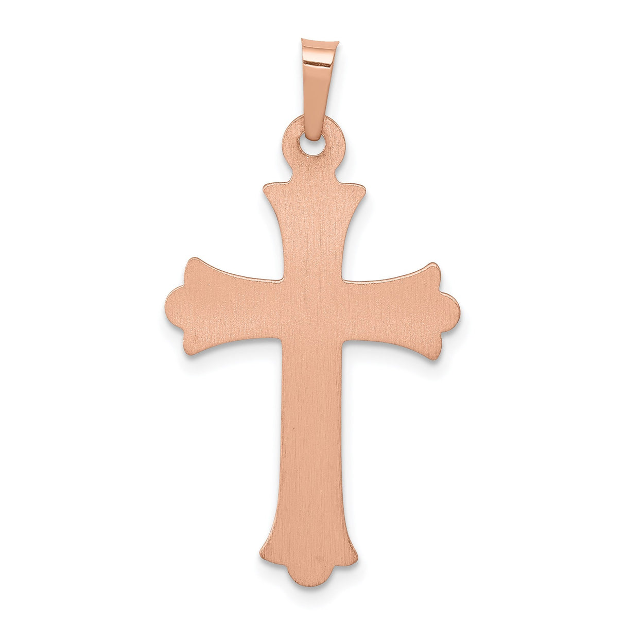 14k Two-Tone Gold Cross Pendant with Polished White Gold Center, Latin Style Religious Jewelry for Women