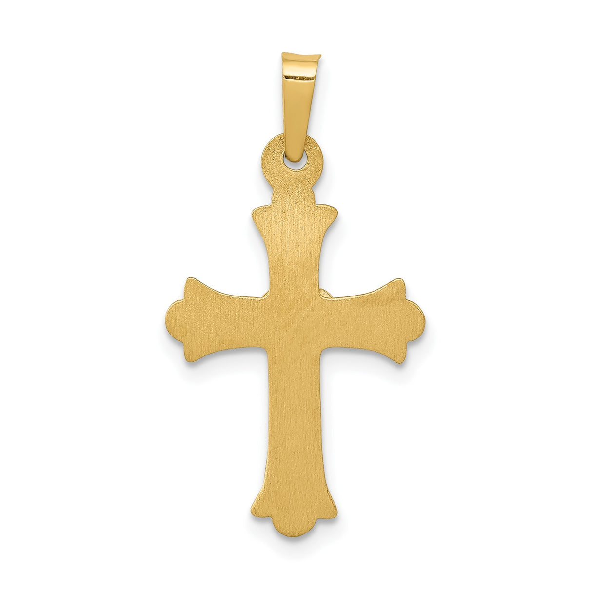 14k Multi-Tone Gold Heart Cross Pendant with Diamond Accents, Christian Religious Charm