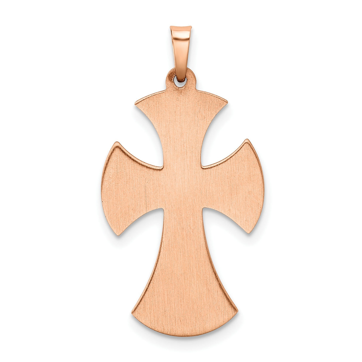 14k Yellow Gold Cross Pendant with Flared Crusader Design, Christian Religious Jewelry for Men and Women
