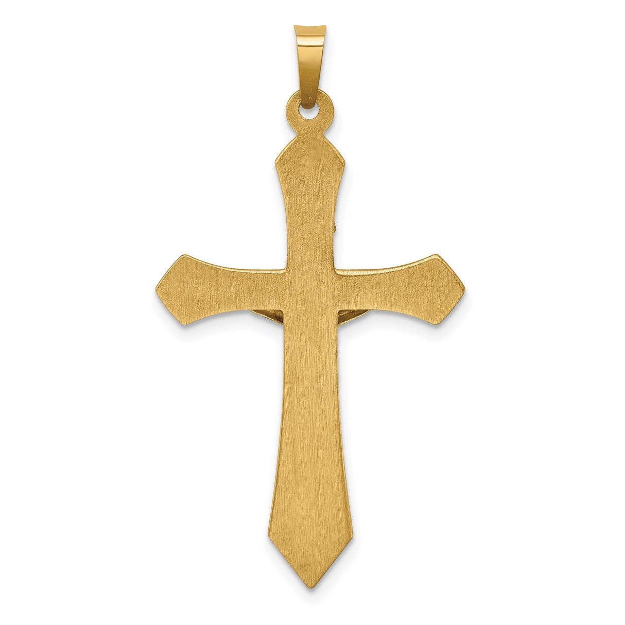 14k Multi-Tone Gold Crucifix Cross Pendant with INRI Jesus Design Religious Charm