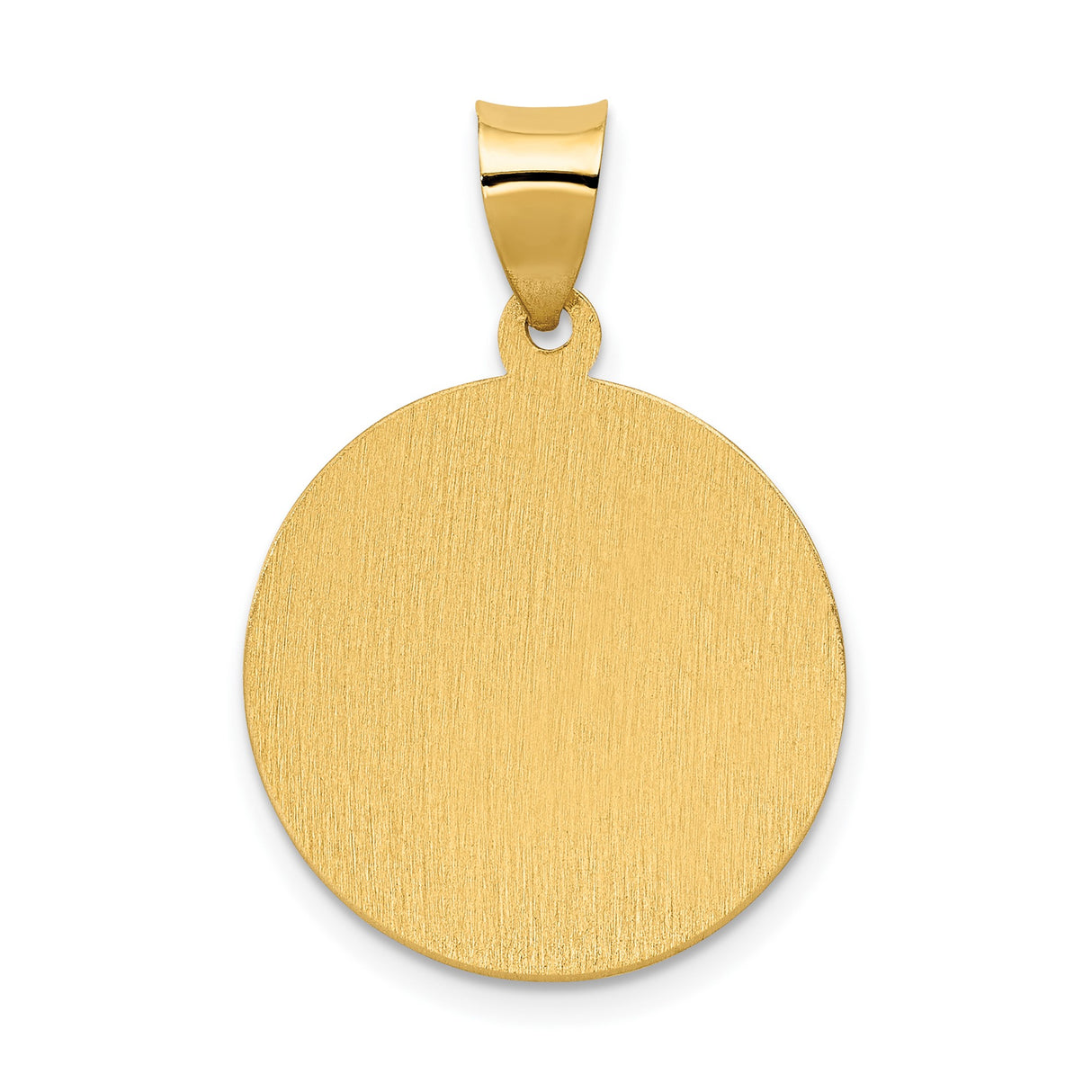 14k Yellow Gold Pendant with Divino Niño Jesus and Yo Reinare Inscription Christian Medal Charm