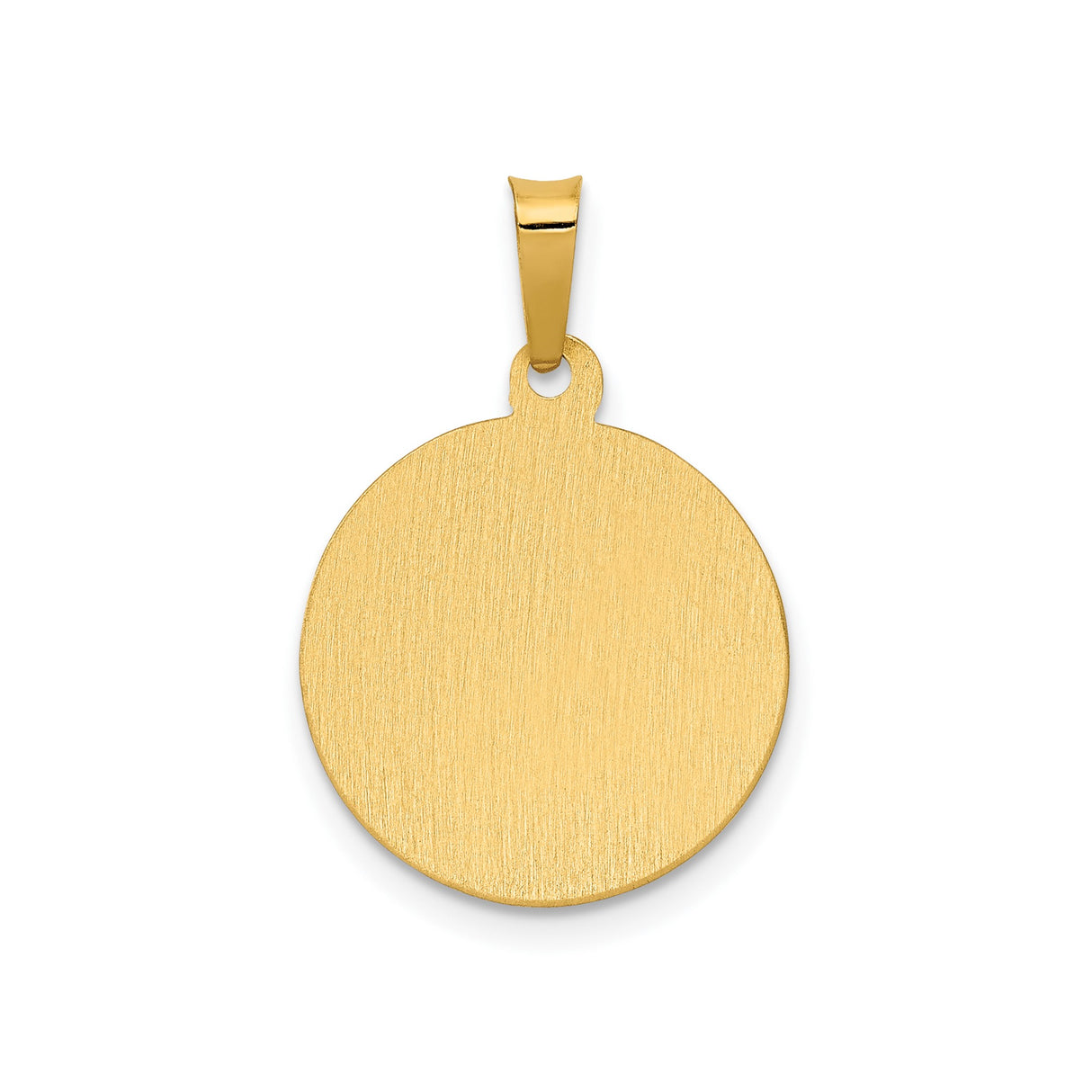 14k Yellow Gold Pendant with Yo Reinare Divino Niño Jesus Inscription, Catholic Medal