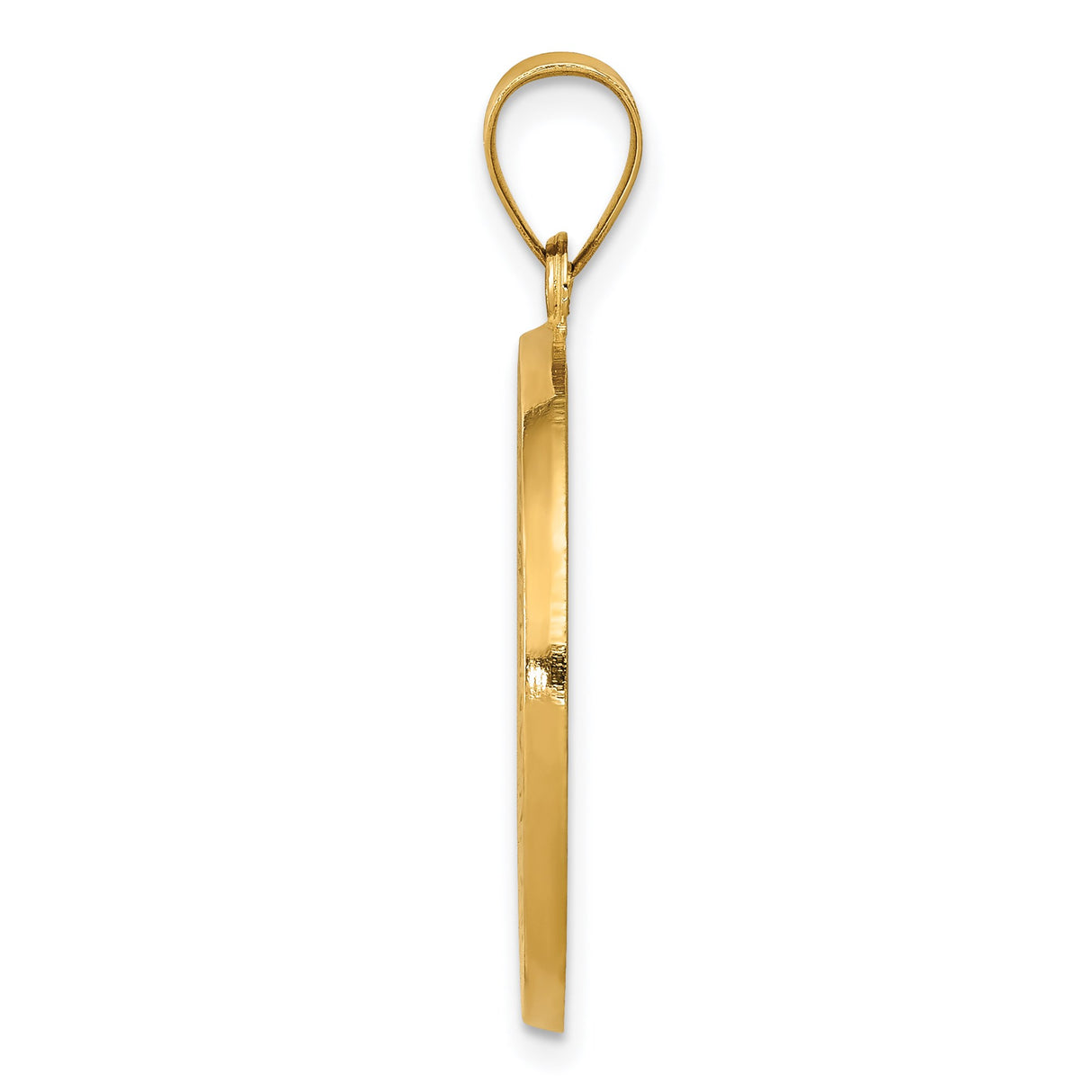 14k Yellow Gold Saint Benedict Medal Pendant with Cross and Latin Inscriptions