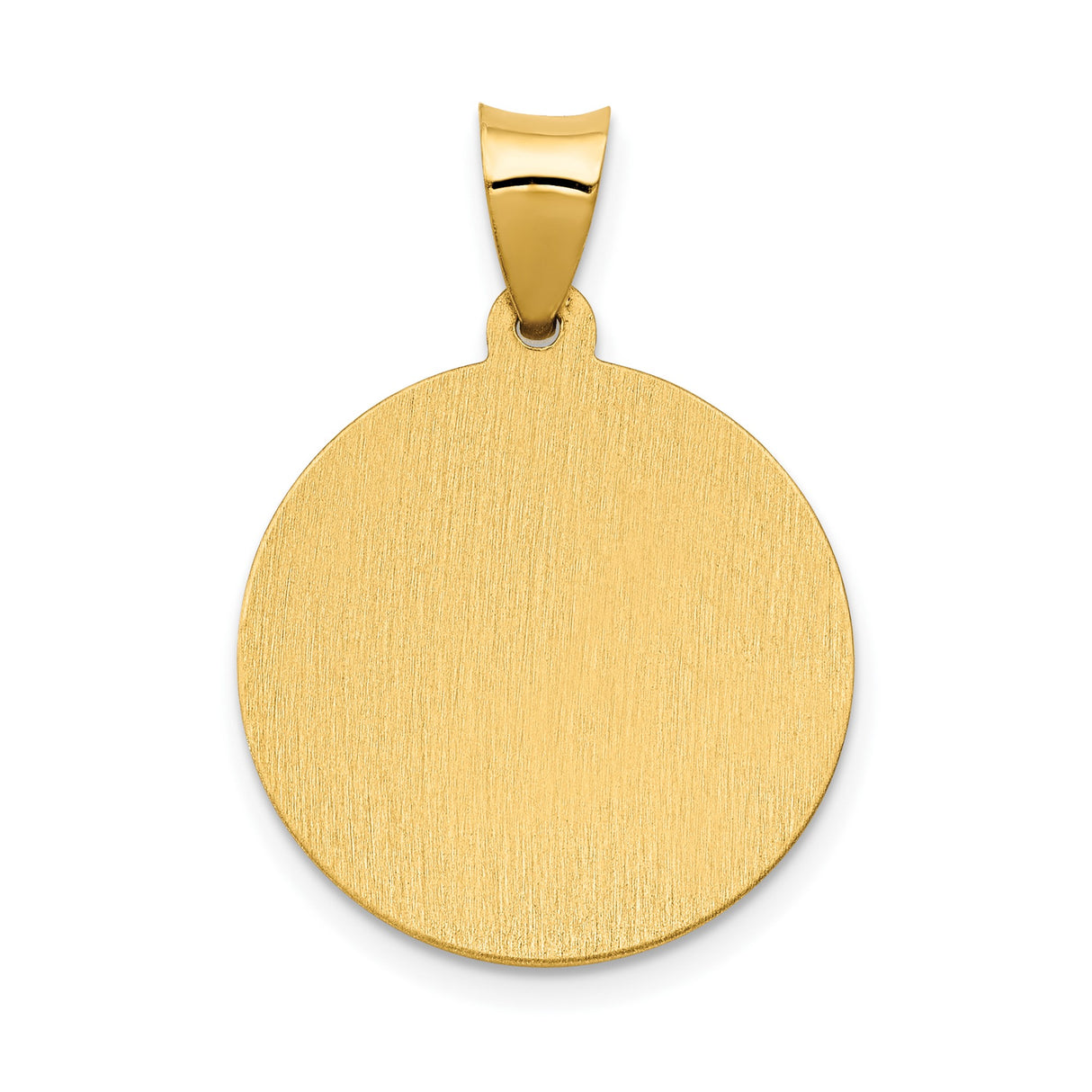 14k Yellow Gold Saint Brigid Medal Pendant with Cross and Flame Religious Symbol