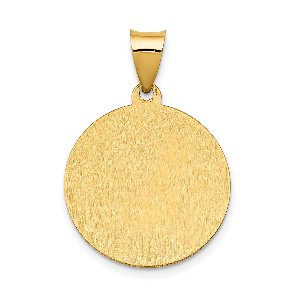 14k Yellow Gold Saint Cecilia Medal Pendant with Pipe Organ and Inscription