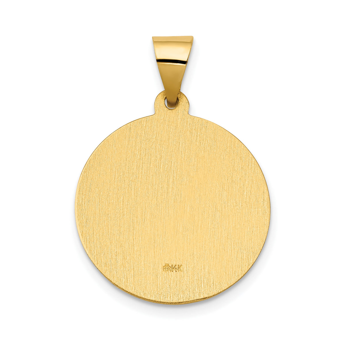 14k Yellow Gold Saint Clare Pendant with Monstrance, Religious Medallion for Women