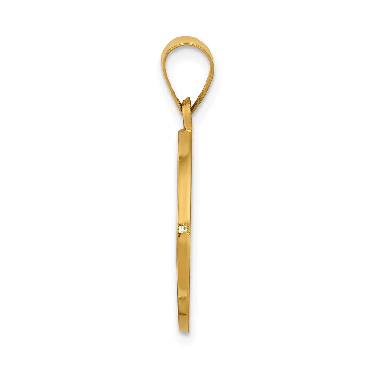 14k Yellow Gold Saint Daniel Medal Pendant, Religious Charm with Pray For Us Inscription