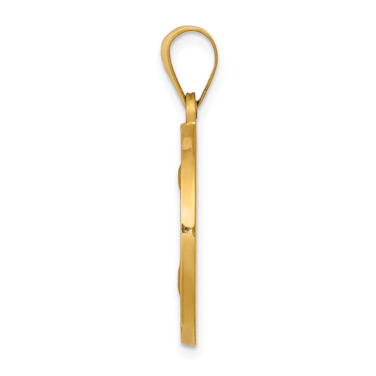 14k Yellow Gold Saint Joseph Medal Pendant, San Jose Ruega Por Nosotros Inscription