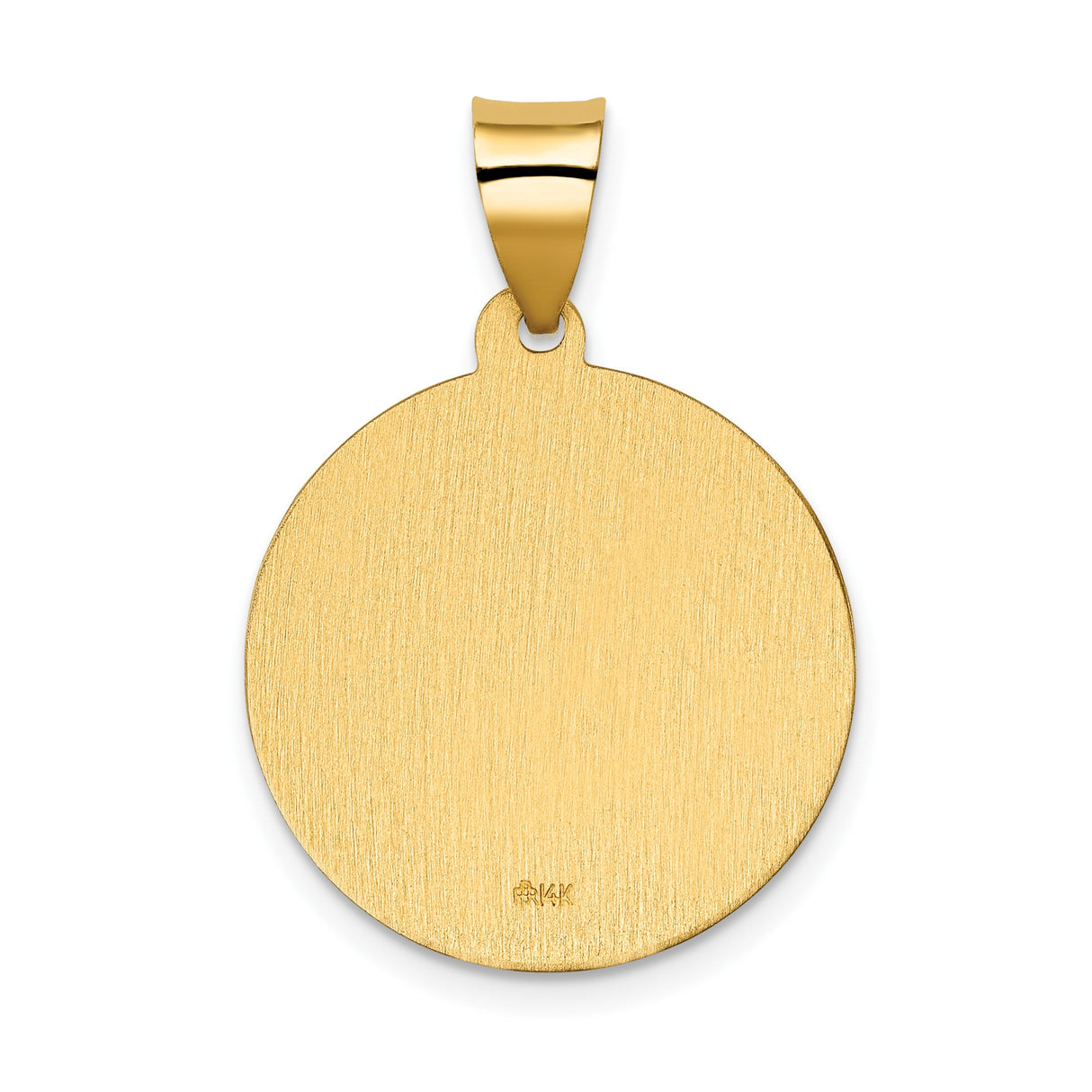 14k Yellow Gold Saint Jude Thaddeus Pendant, San Judas Tadeo Catholic Medal