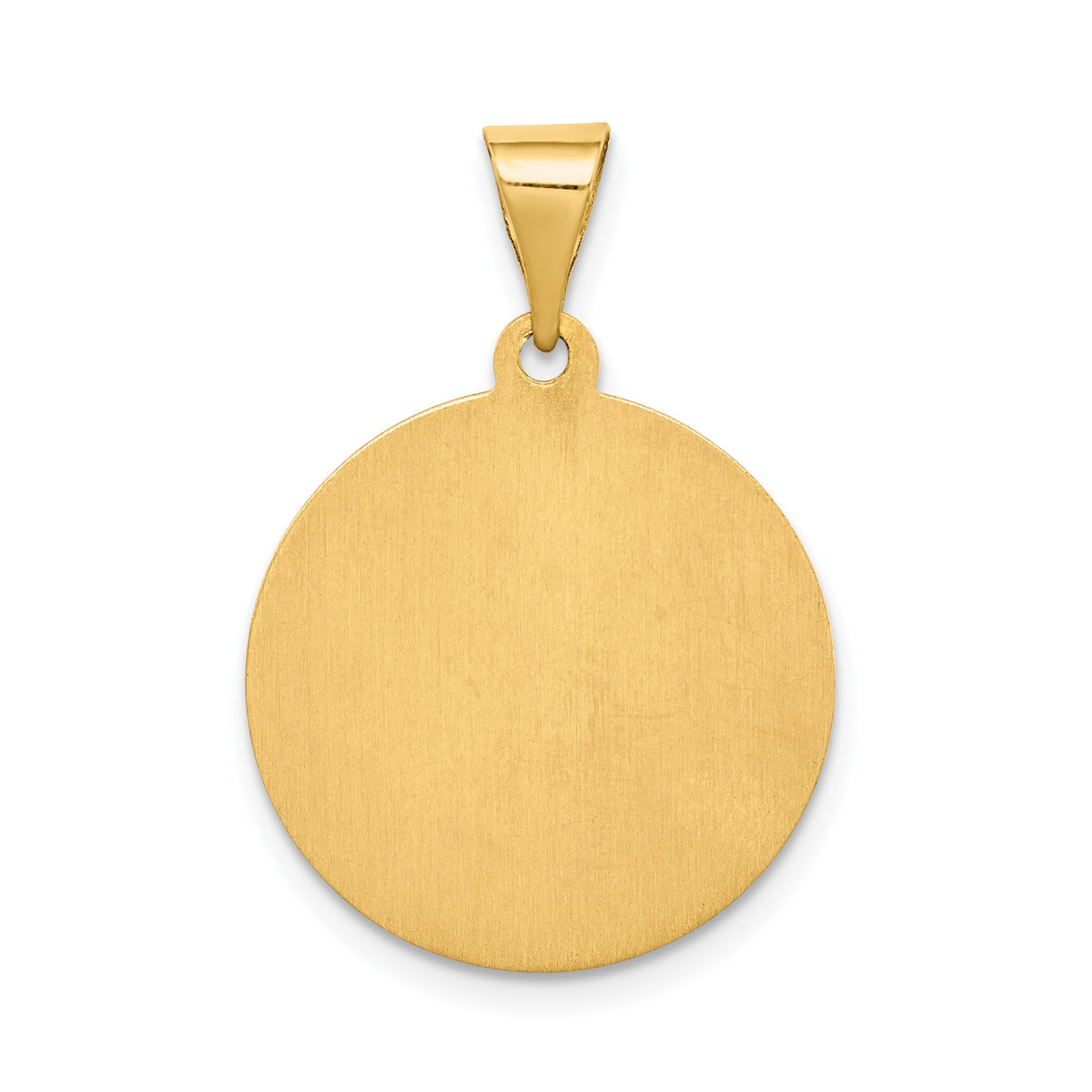 14k Yellow Gold Saint Maria Goretti Medal Pendant, Catholic Religious Charm for Women