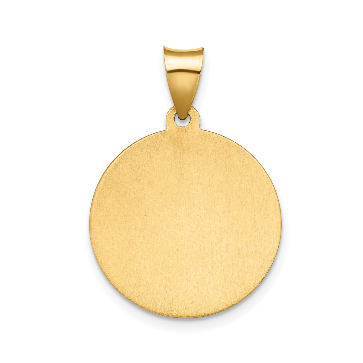 14k Yellow Gold Saint Lucia Pendant with Palm Branch, Eye Symbol, and Spanish Inscription