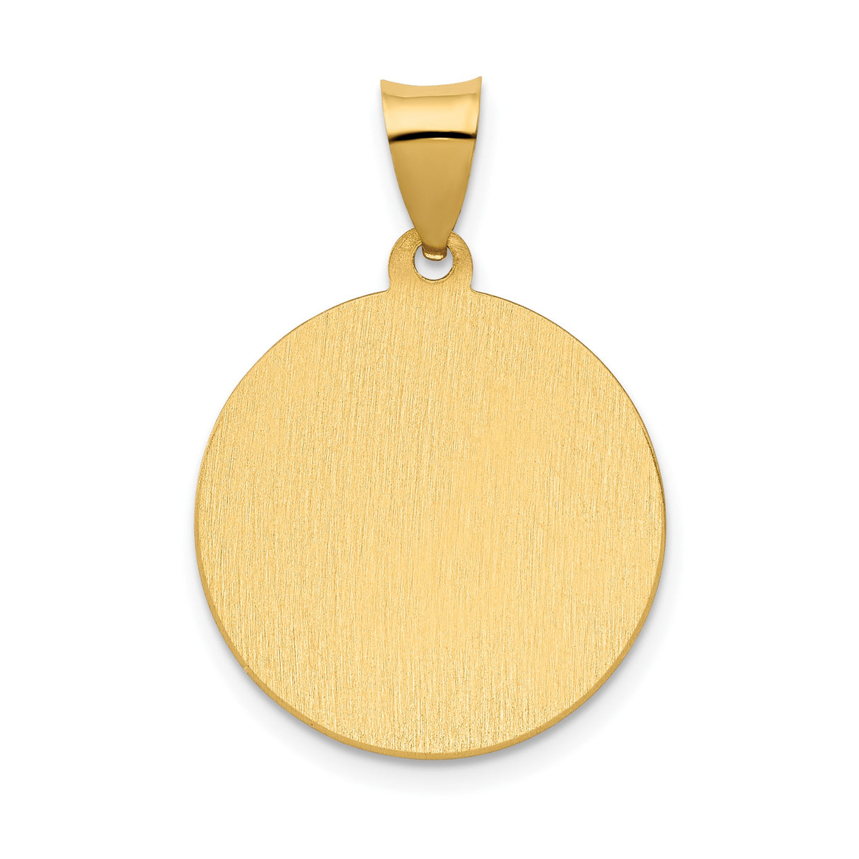 14k Yellow Gold Saint Thomas More Pendant, Catholic Religious Medal with Pray for Us Engraving