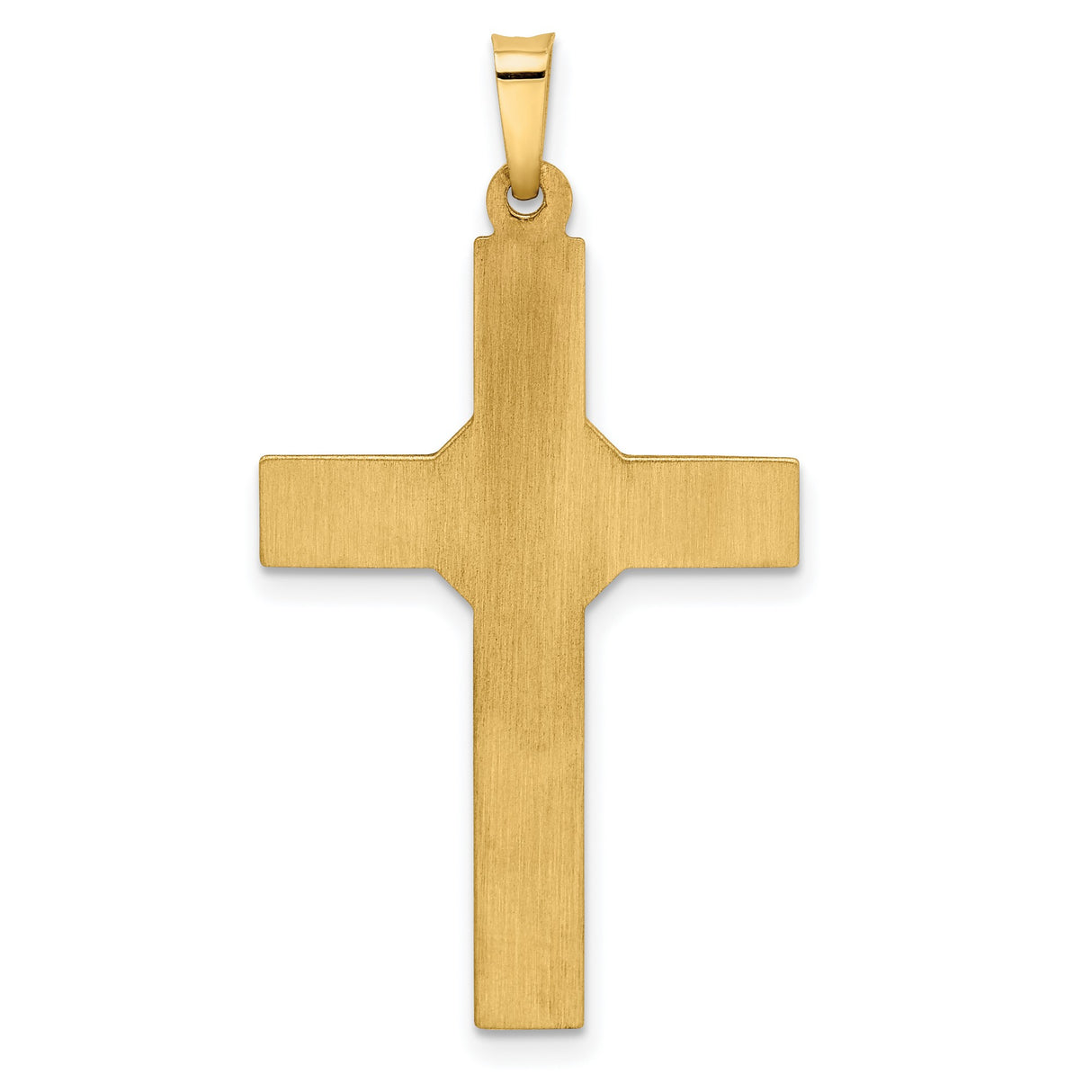 14k Multi-Tone Gold Crucifix Cross Pendant, Polished Finish, Religious Christian Jewelry