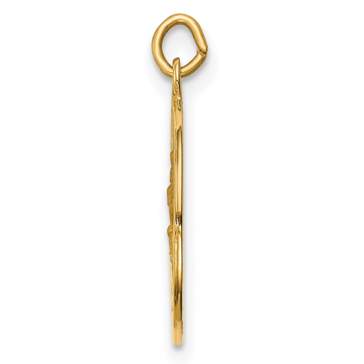 14k Yellow Gold Saint Christopher Medal Pendant for Travel Protection and Faith