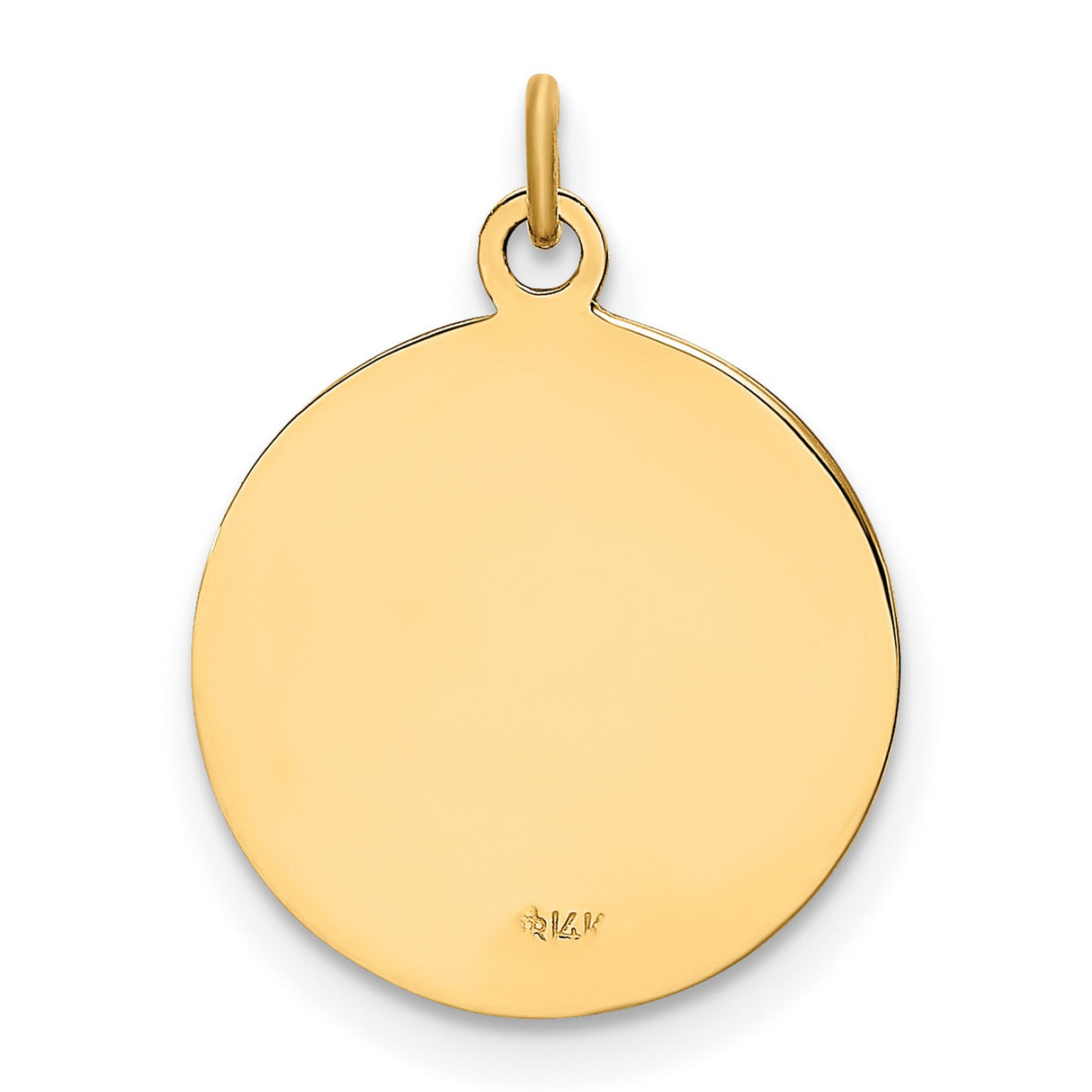 14k Yellow Gold Saint Christopher Medal Pendant for Travel Protection and Faith