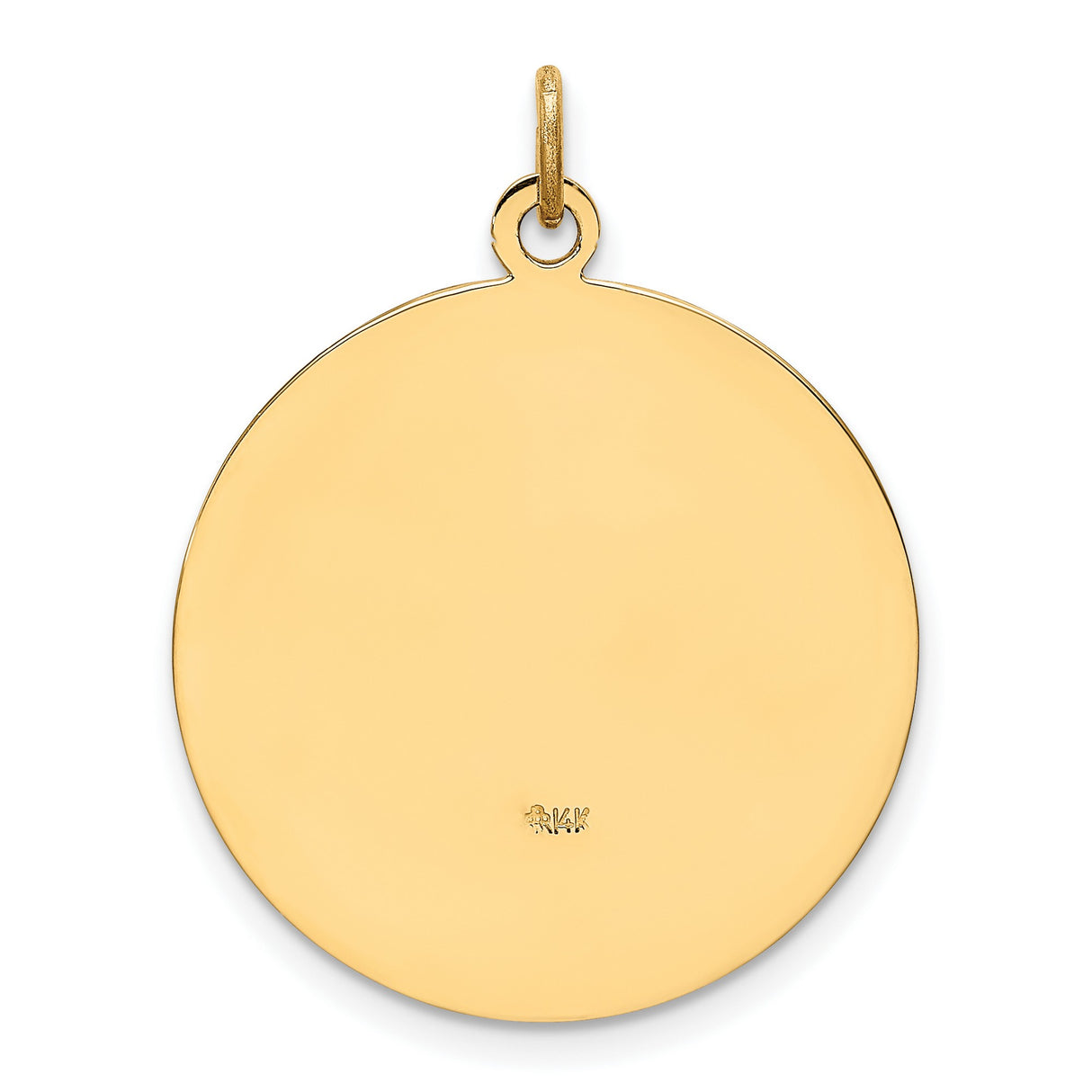 14k Yellow Gold Saint Christopher Pendant Religious Travel Protection Medallion for Men