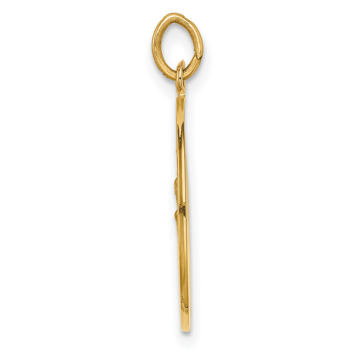 14k Yellow Gold Saint Christopher Medal Pendant with Celestial Motif