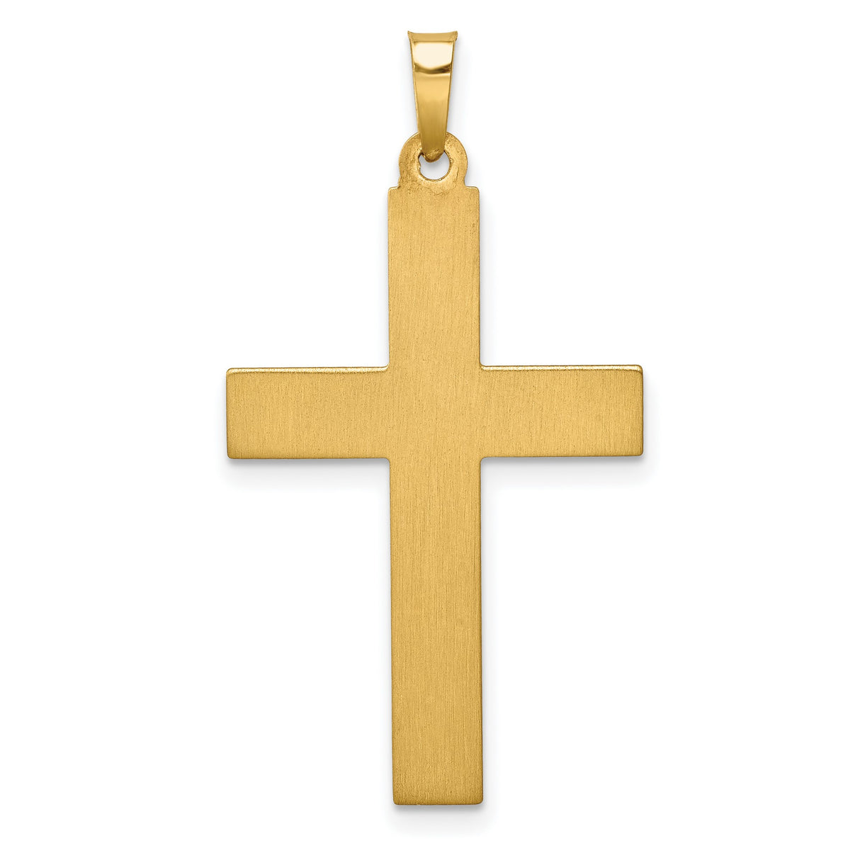 14k Two-Tone Gold Crucifix Pendant with Sculpted Jesus and INRI Cross Design