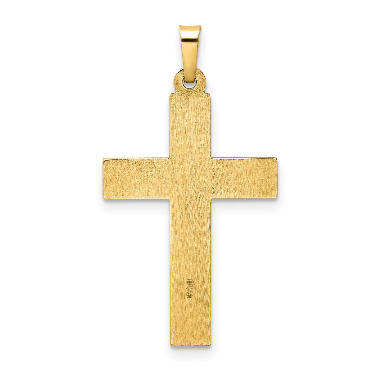 14k Yellow Gold Cross Pendant with Twisted Rope Center Design, Christian Religious Charm