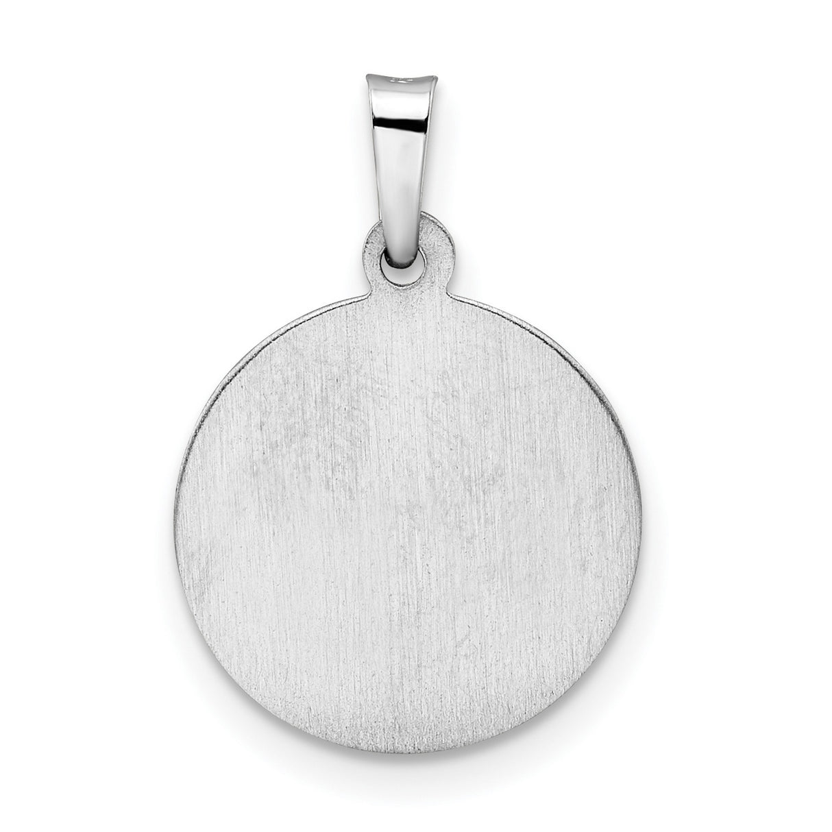 14k White Gold St. Jude Thaddeus Pendant, Catholic Saint Medal Charm for Men and Women